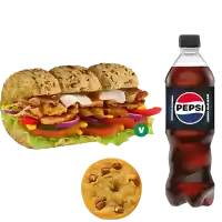 subway mittwoch plant based chicken teriyaki mit getrank cookie