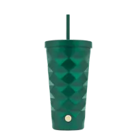 starbucks cold cup green diamond