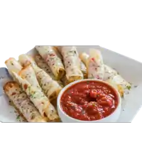 Gebackener Timberjacks Mozzarella, gerollte Tomaten und hausgemachte Sauce