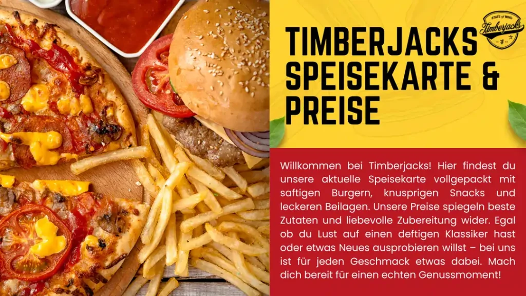Timberjacks speisekarte & preise